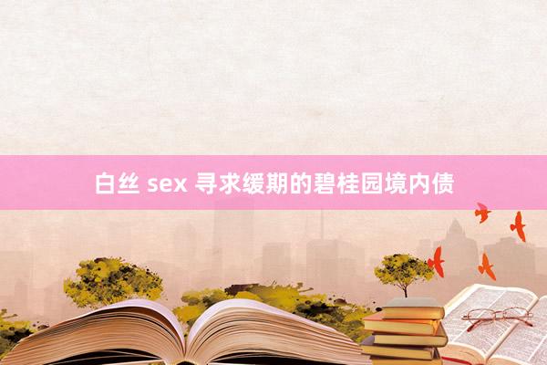 白丝 sex 寻求缓期的碧桂园境内债