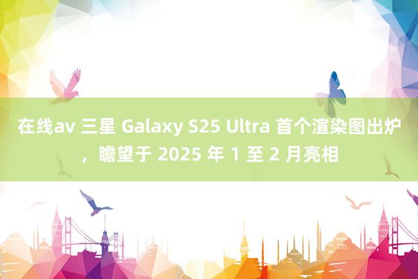 在线av 三星 Galaxy S25 Ultra 首个渲染图出炉，瞻望于 2025 年 1 至 2 月亮相